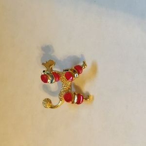 Gerry's red enamel poodle brooch